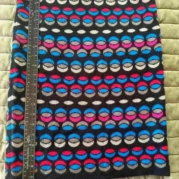 Groovy Vintage women’s abstract knit skirt size s/m waist 30 psychadelic - Picture 2 of 4